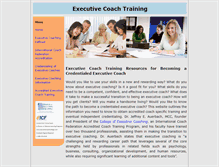 Tablet Screenshot of executivecoachtraining.com